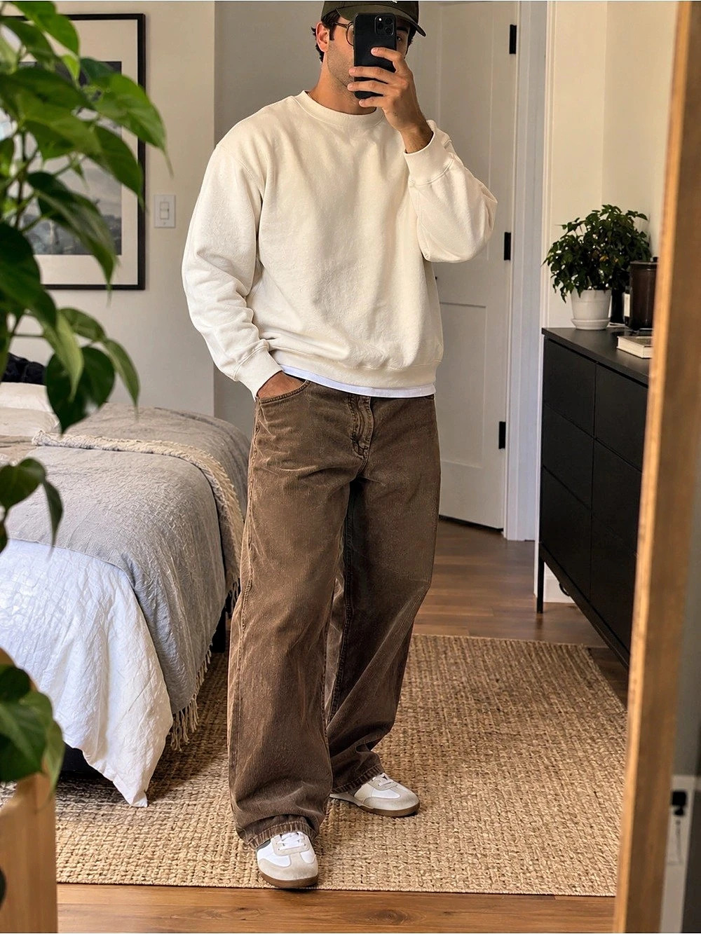 GAP '90s Loose Corduroy Pants Men's Corduroy Pants Brown Waist 36 Length 34